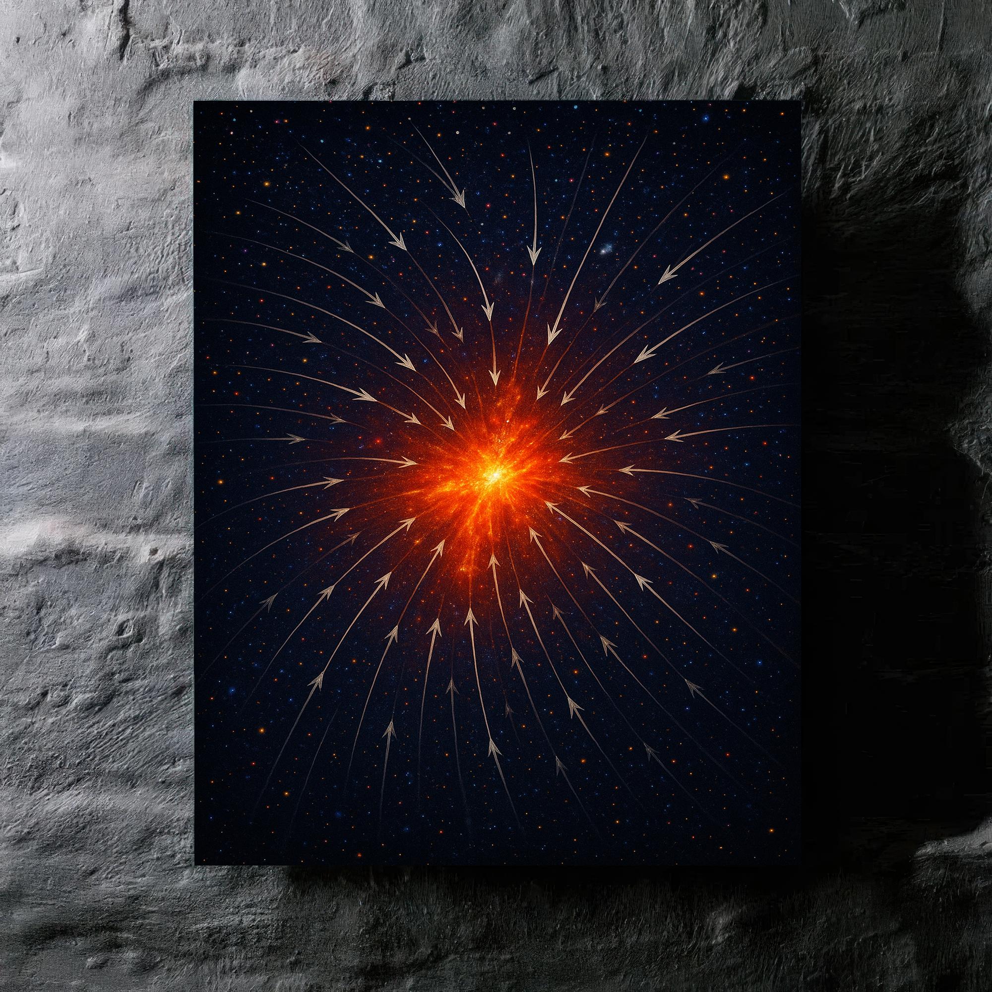 The Great Attractor Cosmic Flow Map Metal Print Wall Art – Noveltees