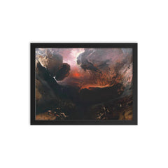 The Great Day of His Wrath by John Martin framed print on a plain backdrop in size 12"x16".