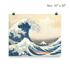 The Great Wave off Kanagawa poster mockup 2