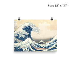 The Great Wave off Kanagawa poster mockup 3