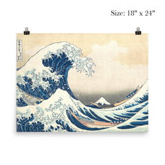 The Great Wave off Kanagawa poster mockup 5
