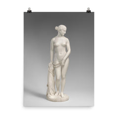 The Greek Slave by Hiram Powers poster on a plain backdrop in size 8"x10".