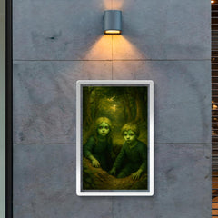 The Green Children of Woolpit emerging from forest pit poster 2