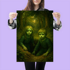 The Green Children of Woolpit emerging from forest pit poster 3