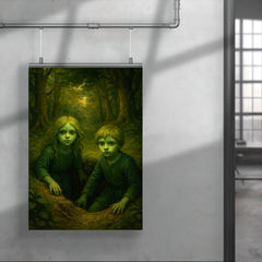 The Green Children of Woolpit emerging from forest pit poster 4
