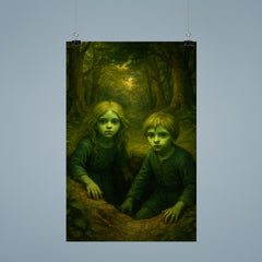 The Green Children of Woolpit emerging from forest pit poster 9