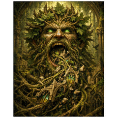 The Green Man swallowing cathedral vines jigsaw puzzle