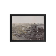 The Guinness Brewery in Dublin, 1910 framed print on a plain backdrop in size 12"x16".