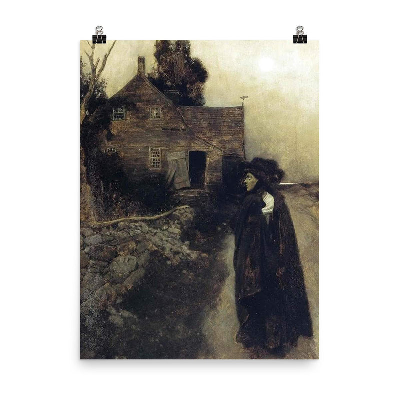 The Haunted House by Howard Pyle, 1904 poster on a plain backdrop in size 8