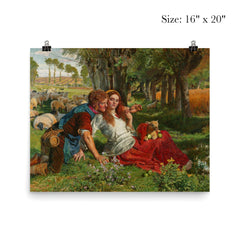 The Hireling Shepherd by William Holman Hunt, 1851 poster 2