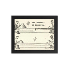 The Horrors of Bolshevism - British Postcard, ca. 1919 framed print on a plain backdrop in size 8"x10".