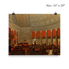 The House of Representatives by Samuel F B Morse, 1822 poster 2