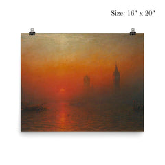 The Houses of Parliament from the River by James Francis Danby, 1864 poster 2