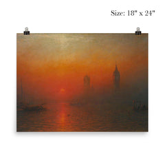 The Houses of Parliament from the River by James Francis Danby, 1864 poster 5