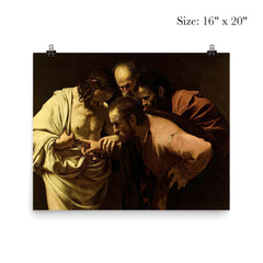 The Incredulity of Saint Thomas by Caravaggio, 1602 poster 2