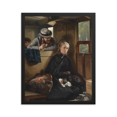 The Irritating Gentleman by Berthold Woltze, 1874 framed print on a plain backdrop in size 16"x20".
