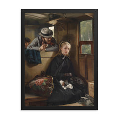 The Irritating Gentleman by Berthold Woltze, 1874 framed print on a plain backdrop in size 18"x24".