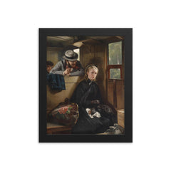 The Irritating Gentleman by Berthold Woltze, 1874 framed print on a plain backdrop in size 8"x10".