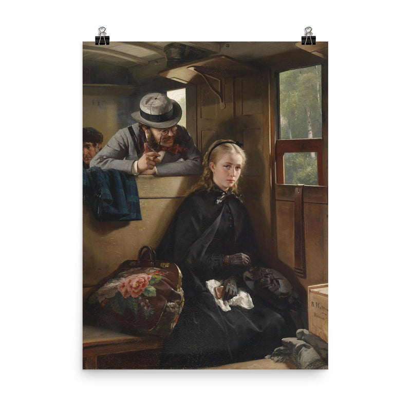 The Irritating Gentleman by Berthold Woltze, 1874 poster on a plain backdrop in size 8
