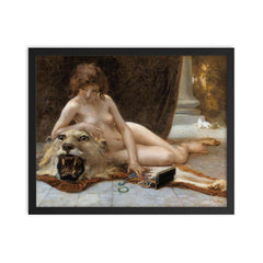 The Jewel Case by Guillaume Seignac framed print on a plain backdrop in size 16"x20".