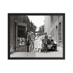 The Krazy Kat, a speakeasy during the era of alcohol prohibition - flappers, Washington, DC 1921 framed print on a plain backdrop in size 16"x20".