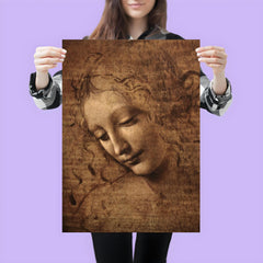 The Lady with Dishevelled Hair - La Scapigliata by Leonardo da Vinci poster 3