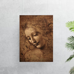 The Lady with Dishevelled Hair - La Scapigliata by Leonardo da Vinci poster 7