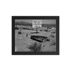 The Las Vegas Strip in 1955 framed print on a plain backdrop in size 8"x10".