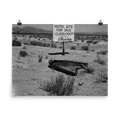 The Las Vegas Strip in 1955 poster on a plain backdrop in size 8"x10".