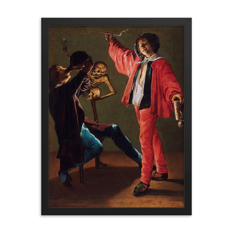 The Last Drop by Judith Leyster, 1639 framed print on a plain backdrop in size 18