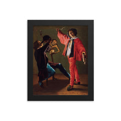 The Last Drop by Judith Leyster, 1639 framed print on a plain backdrop in size 8"x10".