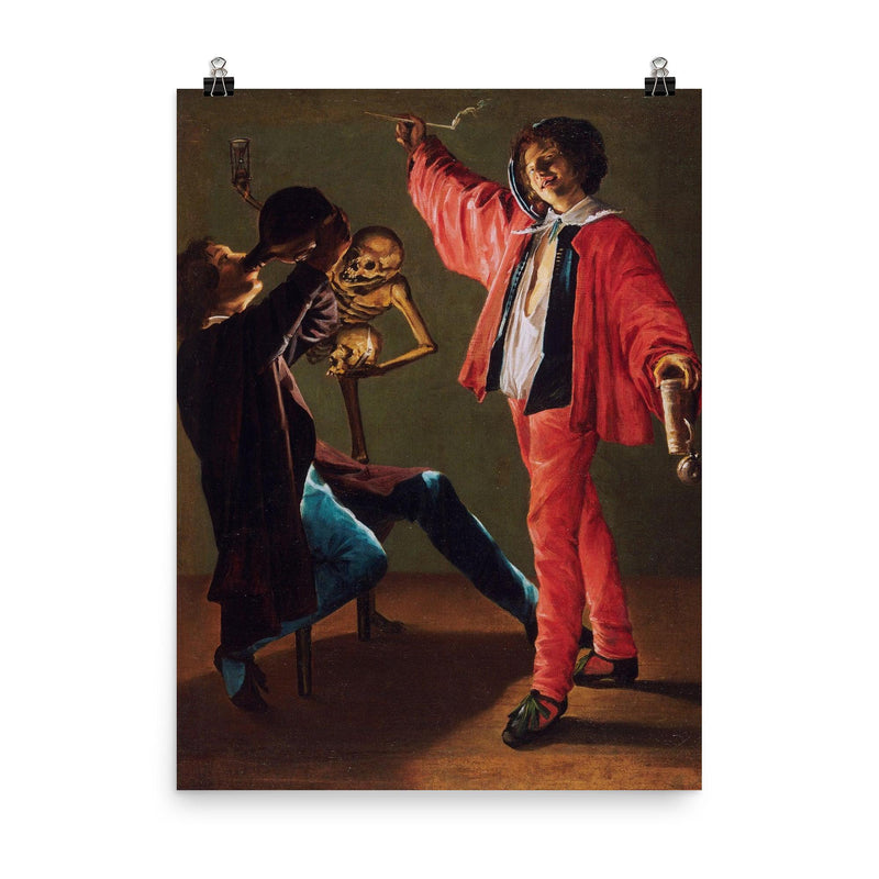 The Last Drop by Judith Leyster, 1639 poster on a plain backdrop in size 8