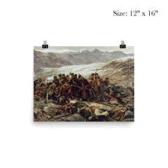 The Last Stand of the 44th Regiment of Foot at the Battle of Gandamak by William Barnes Wollen, 1898 poster 3