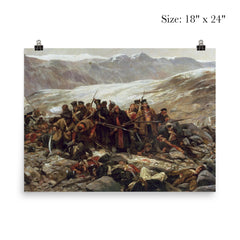 The Last Stand of the 44th Regiment of Foot at the Battle of Gandamak by William Barnes Wollen, 1898 poster 5