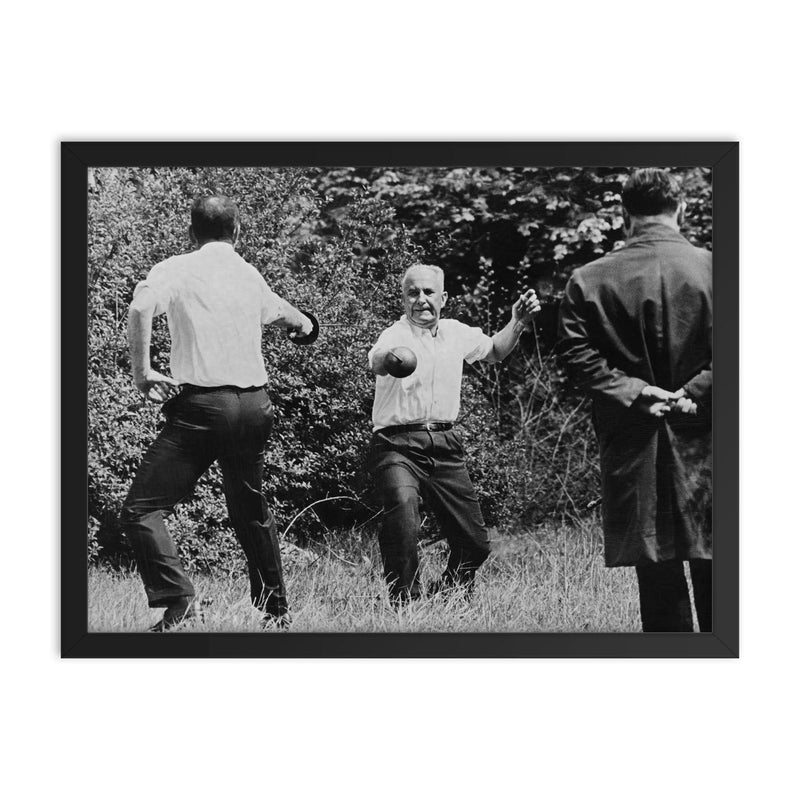 The Last Sword Duel in France, 1967 framed print on a plain backdrop in size 18