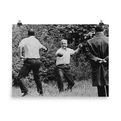 The Last Sword Duel in France, 1967 poster on a plain backdrop in size 8"x10".