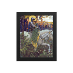 The Legend of Saint George: The Rescue by Maximilian Liebenwein, 1903 framed print on a plain backdrop in size 8"x10".