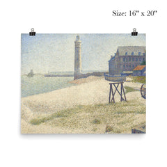 The Lighthouse at Honfleur by Georges Seurat poster 2