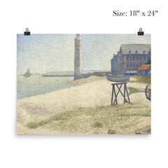 The Lighthouse at Honfleur by Georges Seurat poster 5