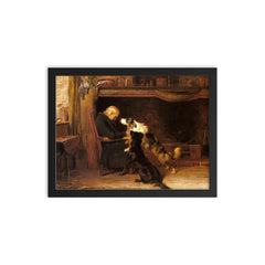 The Long Sleep by Briton Riviere framed print on a plain backdrop in size 12"x16".