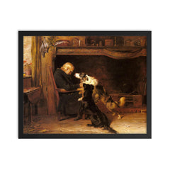 The Long Sleep by Briton Riviere framed print on a plain backdrop in size 16"x20".