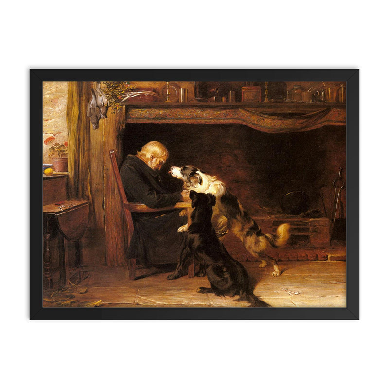 The Long Sleep by Briton Riviere framed print on a plain backdrop in size 18