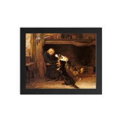 The Long Sleep by Briton Riviere framed print on a plain backdrop in size 8"x10".