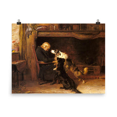 The Long Sleep by Briton Riviere poster on a plain backdrop in size 8"x10".
