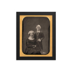 The Lost Daguerreotype of James and Dolley Madison framed print on a plain backdrop in size 8"x10".
