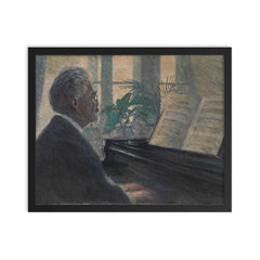 The Lost Portrait of Egon Schiele's Uncle framed print on a plain backdrop in size 16"x20".