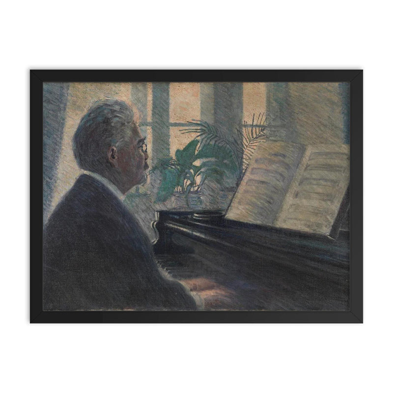 The Lost Portrait of Egon Schiele's Uncle framed print on a plain backdrop in size 18