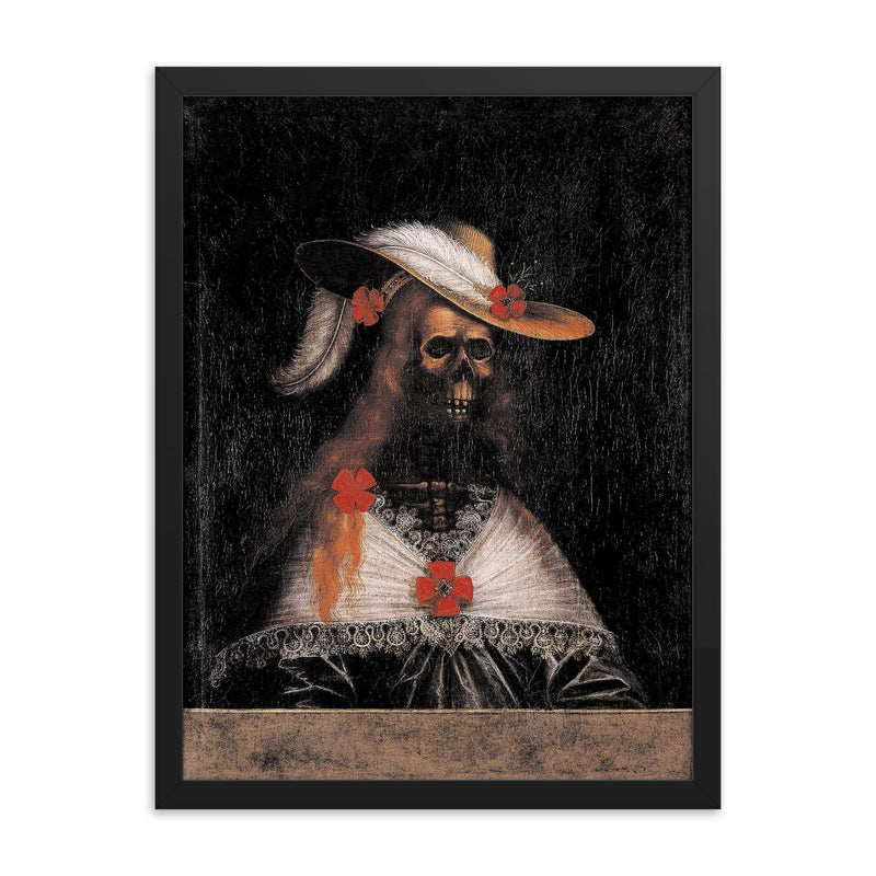 The Maiden of Strechau Castle, c. 1600 framed print on a plain backdrop in size 18