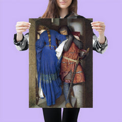 The Meeting on the Turret Stairs by Frederic William Burton, 1864 poster 3