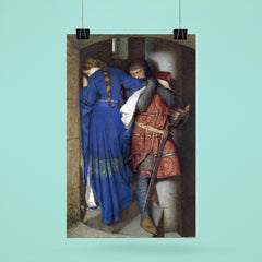 The Meeting on the Turret Stairs by Frederic William Burton, 1864 poster 6